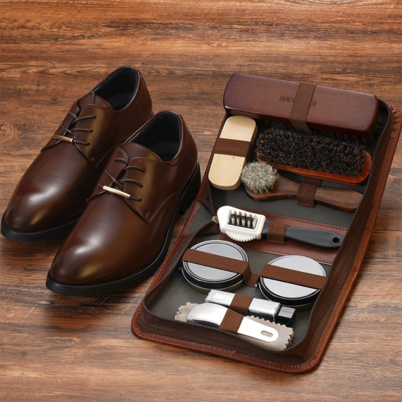 Sneaker Leather Care - مجموعة فرش أحذية شعر الخيل ،