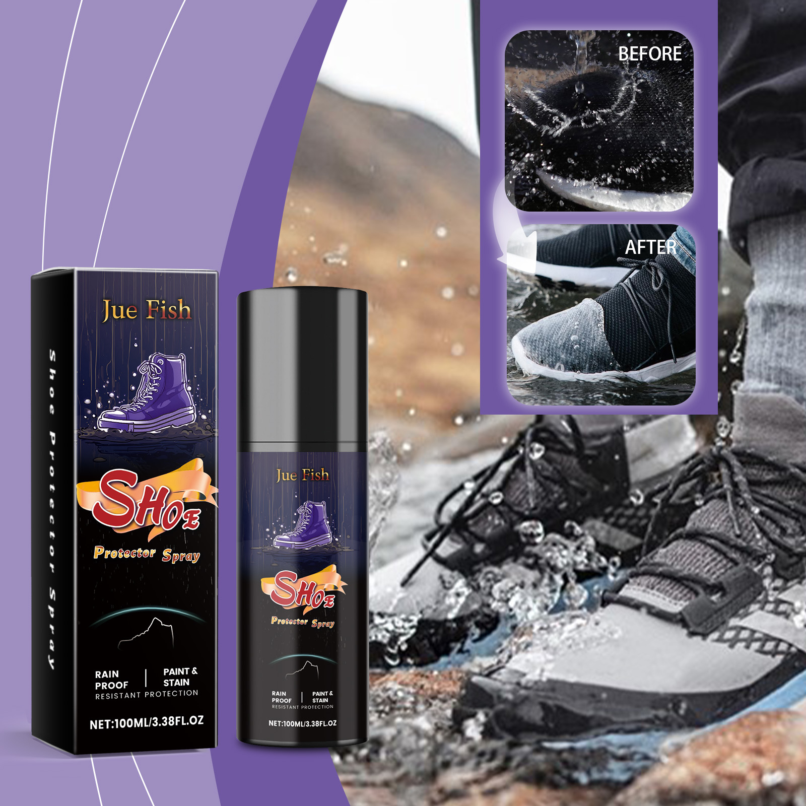 Sneaker Protector Spray - 100 مللي رذاذ مقاوم للماء للأحذية